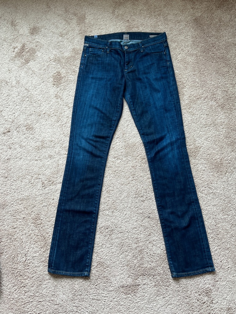 Citizens of Humanity Dark Wash Ava Low Rise Straight Leg Jeans
